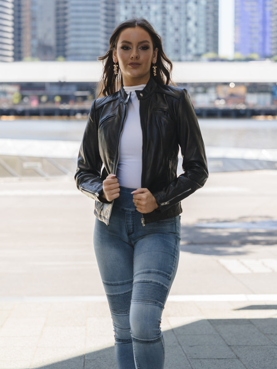 VALENCIA BROWN LEATHER JACKET