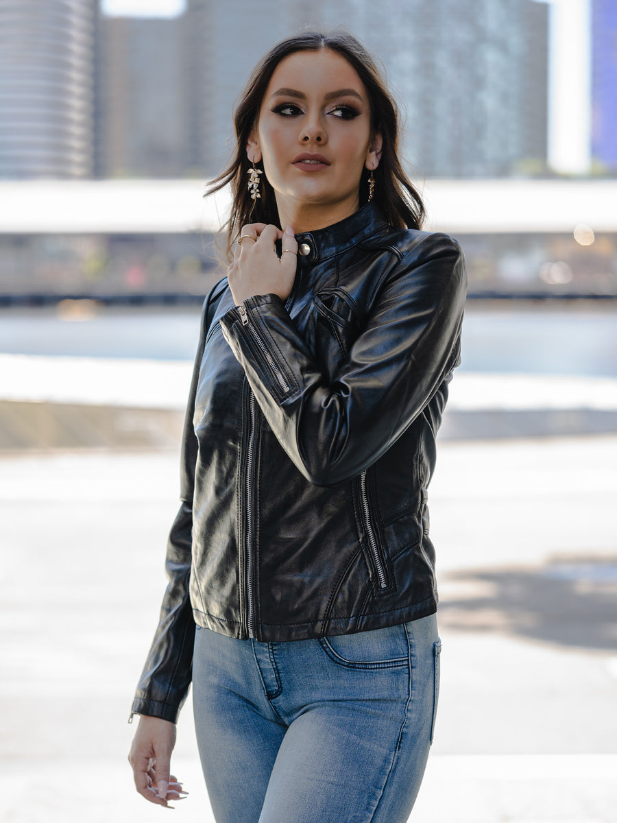 VALENCIA BROWN LEATHER JACKET