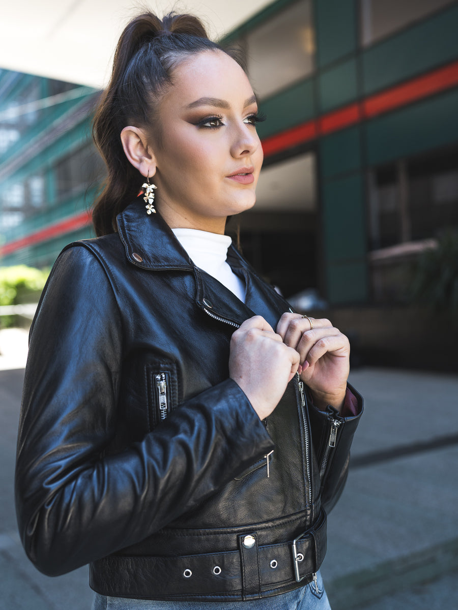 VINKA BLACK LEATHER JACKET