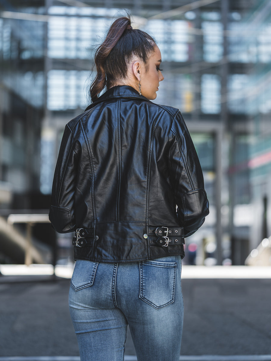 JAMILA BLACK LEATHER JACKET