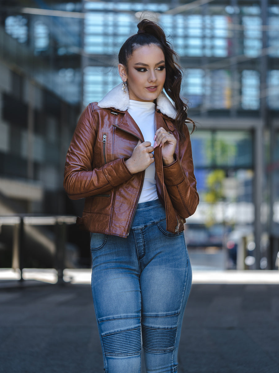 JUNIPER BROWN LEATHER JACKET