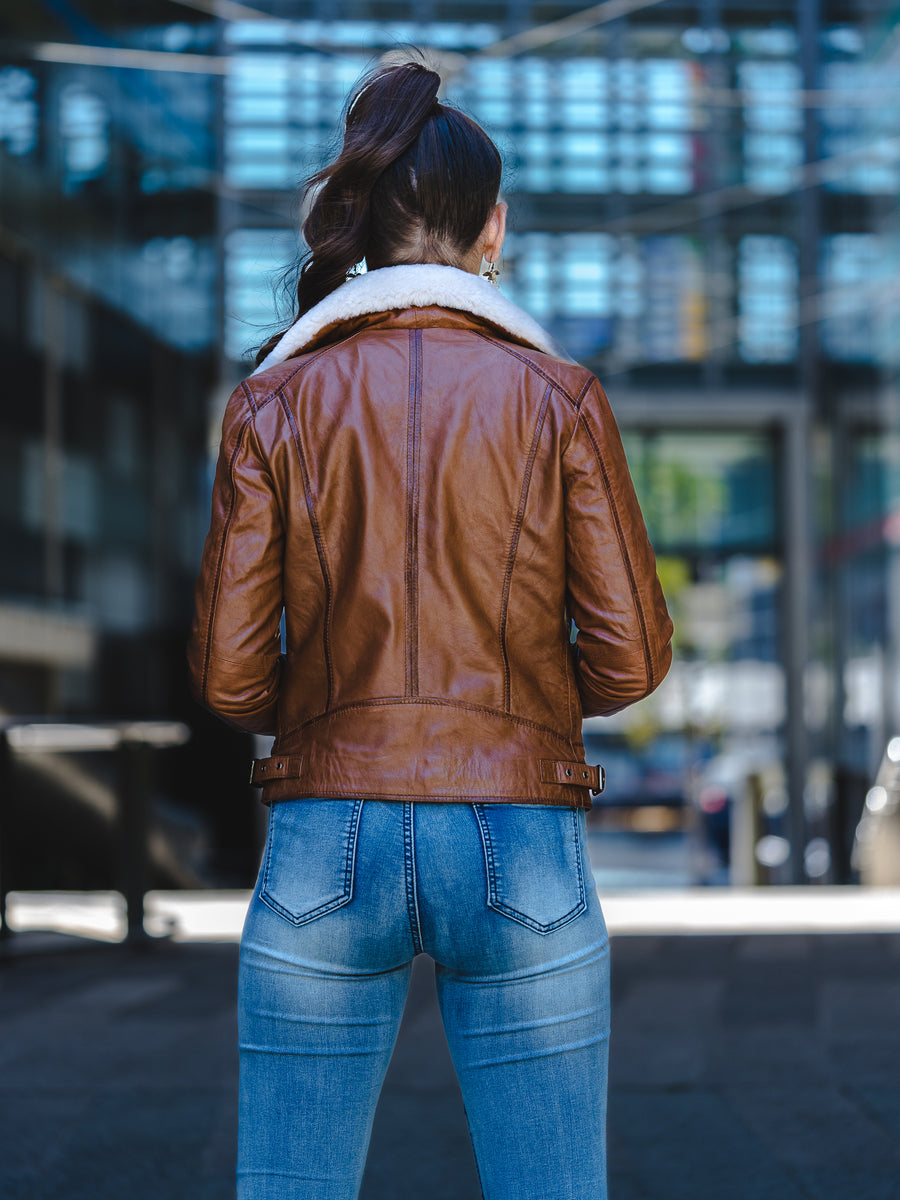 JUNIPER BROWN LEATHER JACKET