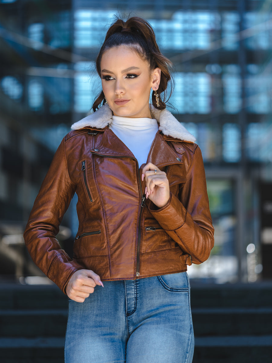 JUNIPER BROWN LEATHER JACKET