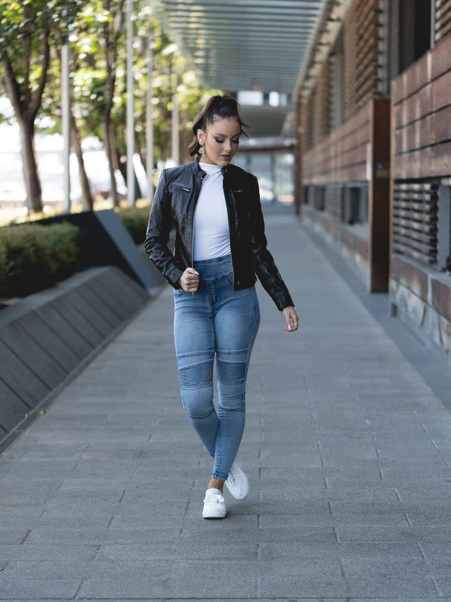 HAZEL BLACK LEATHER JACKET