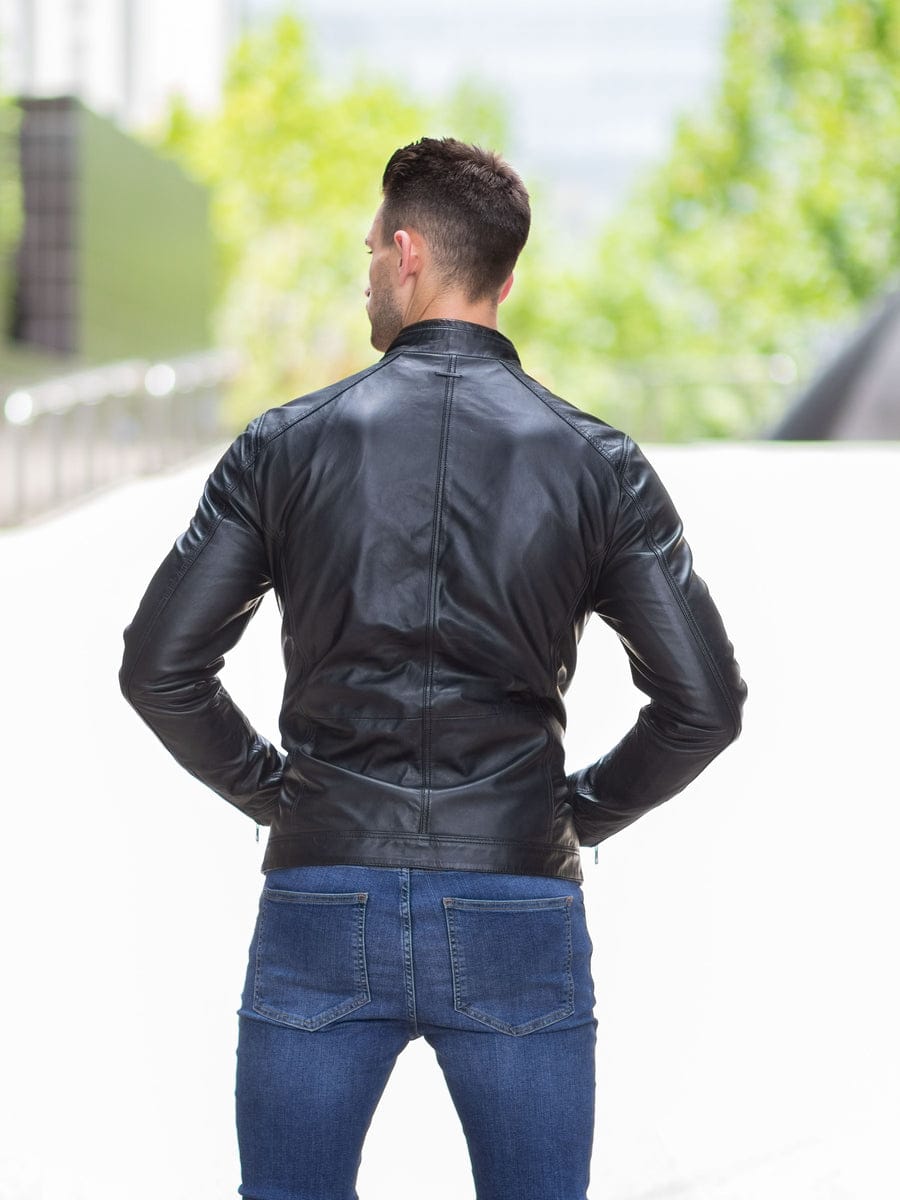 LAZLO BLACK LEATHER JACKET