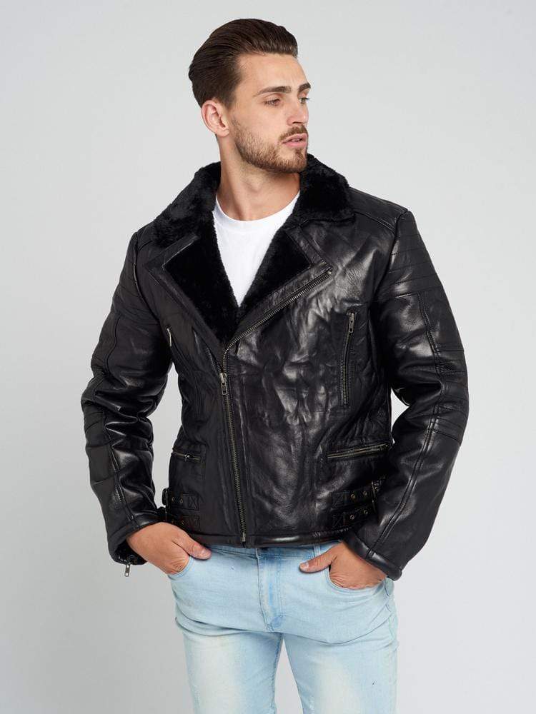 AUSTIN SHEARLING LEATHER JACKET