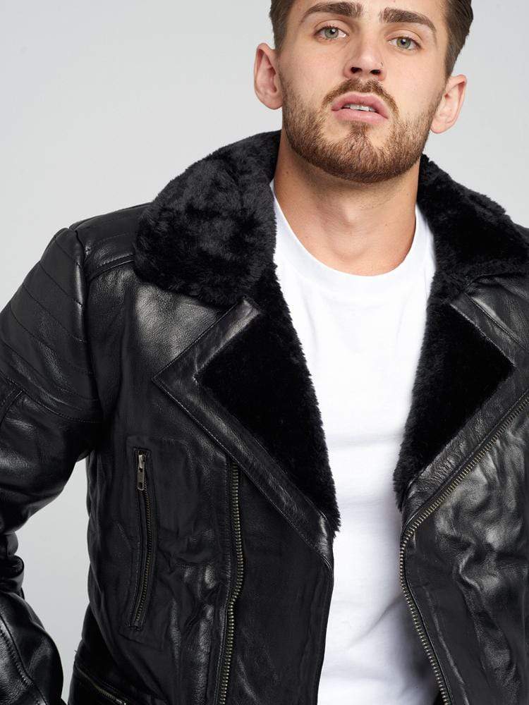 AUSTIN SHEARLING LEATHER JACKET