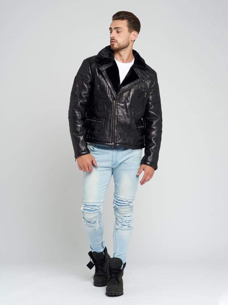 AUSTIN SHEARLING LEATHER JACKET