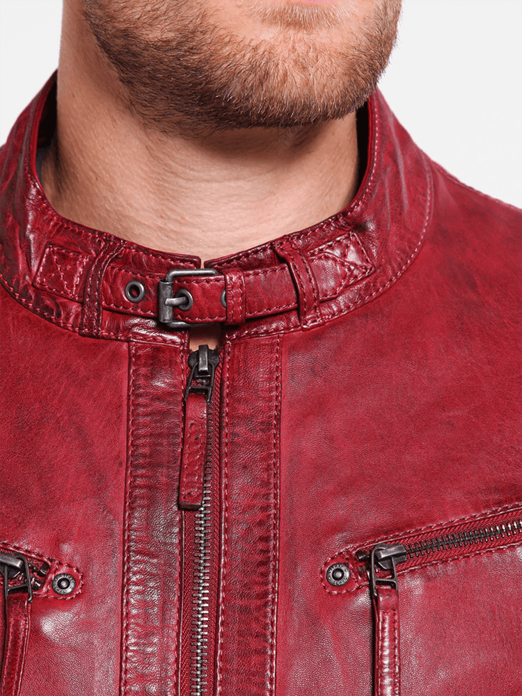 DEAN RED LEATHER JACKET