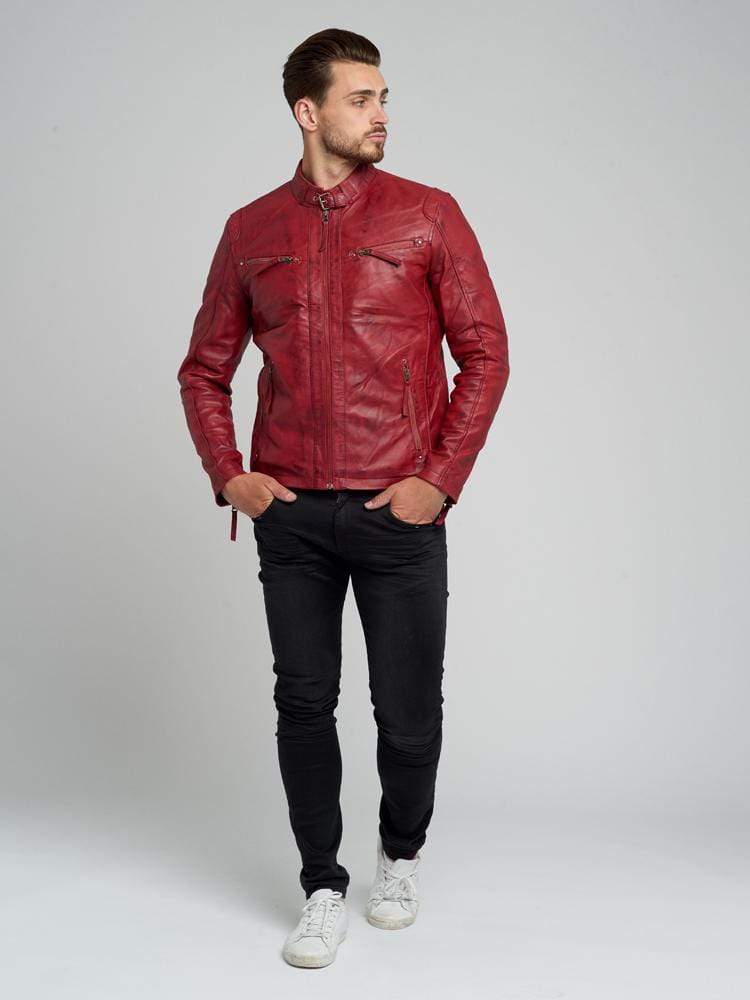 DEAN RED LEATHER JACKET