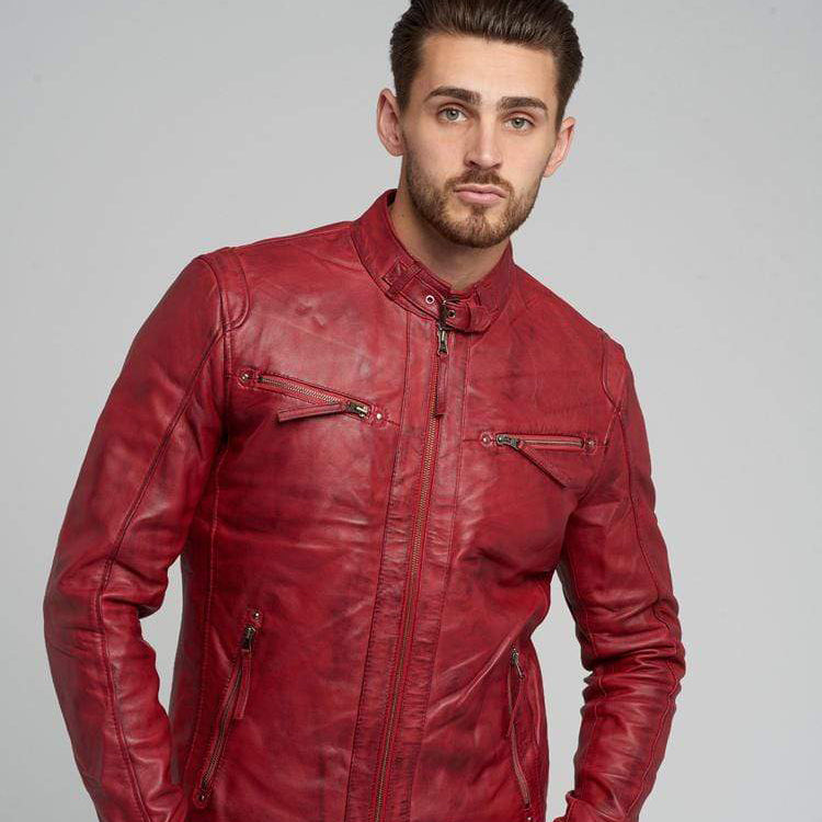 DEAN RED LEATHER JACKET