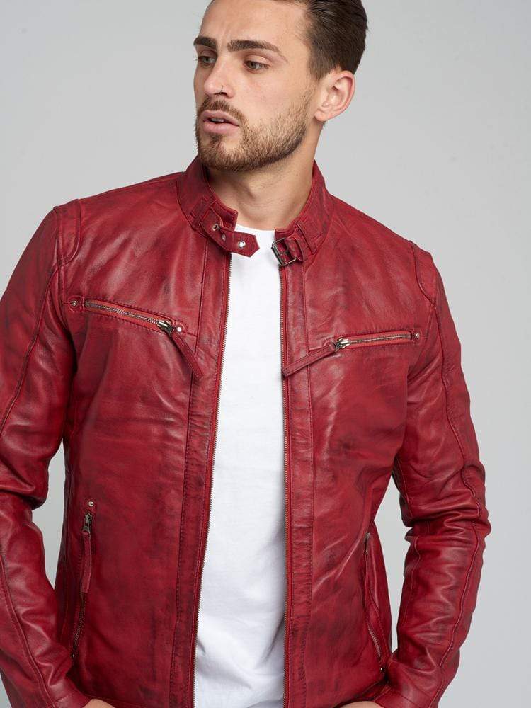 DEAN RED LEATHER JACKET