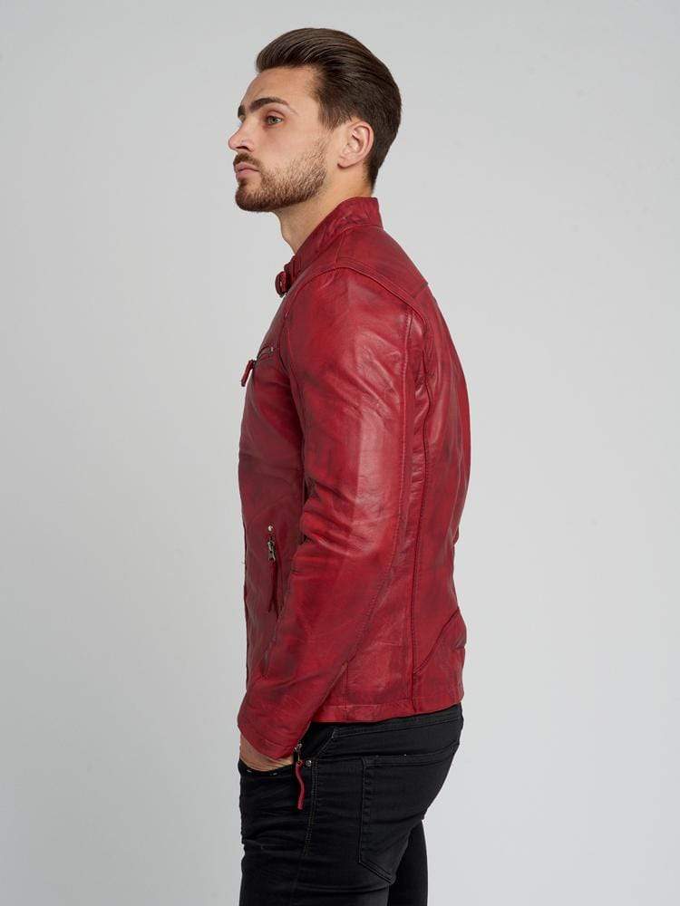 DEAN RED LEATHER JACKET