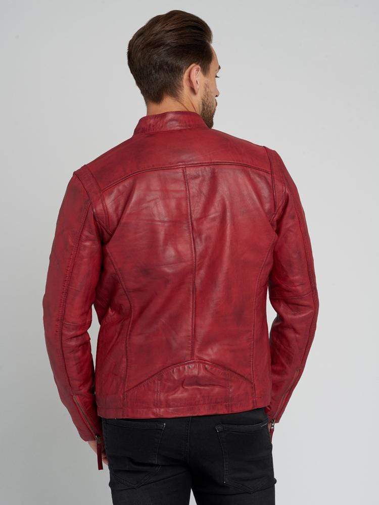 DEAN RED LEATHER JACKET