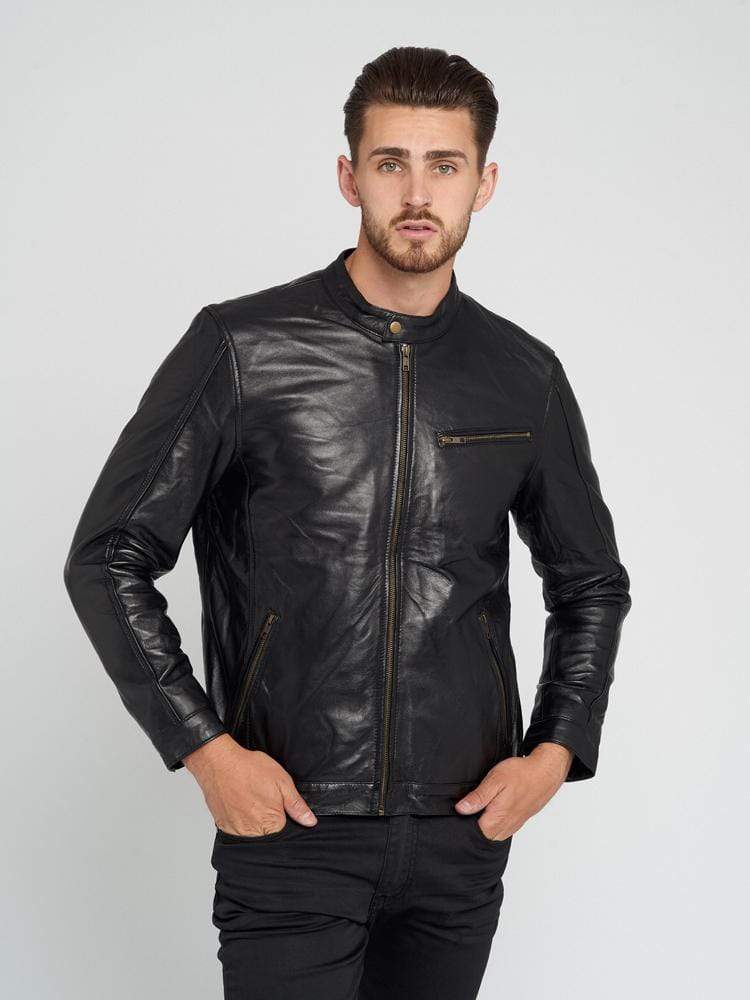 DUNCAN BLACK LEATHER JACKET