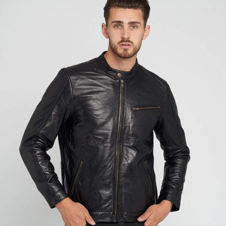 DUNCAN BLACK LEATHER JACKET