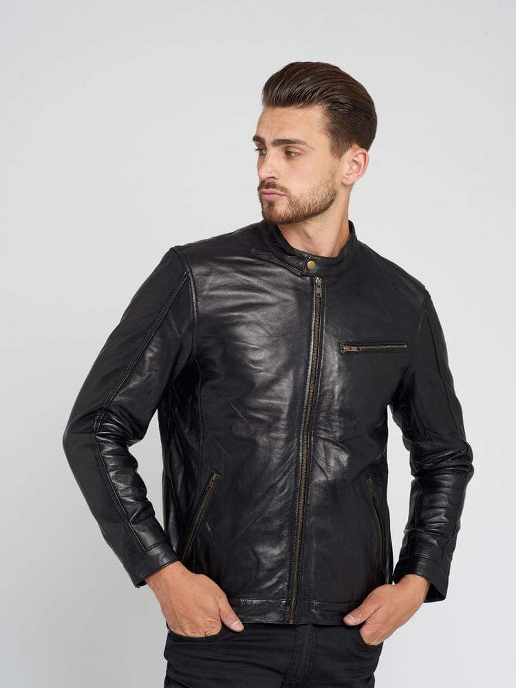 DUNCAN BLACK LEATHER JACKET