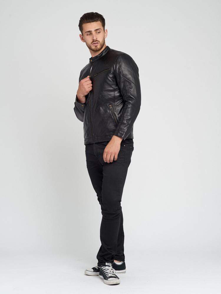 DUNCAN BLACK LEATHER JACKET