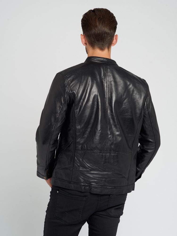 DUNCAN BLACK LEATHER JACKET