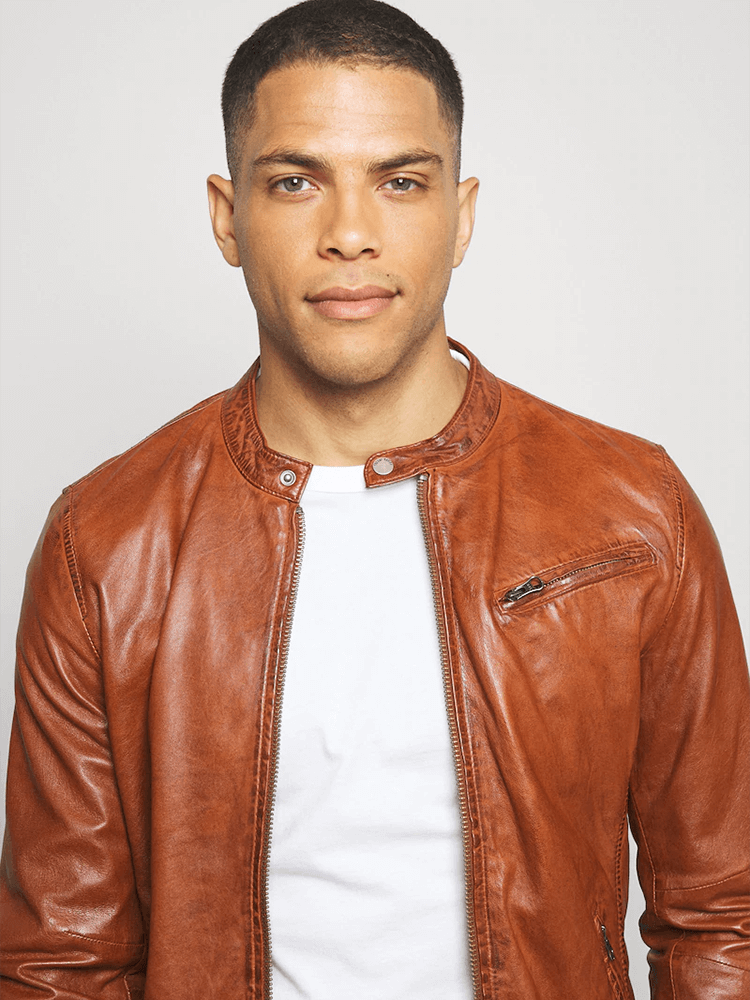 DUNCAN BROWN LEATHER JACKET