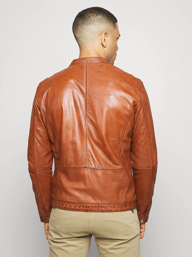 DUNCAN BROWN LEATHER JACKET