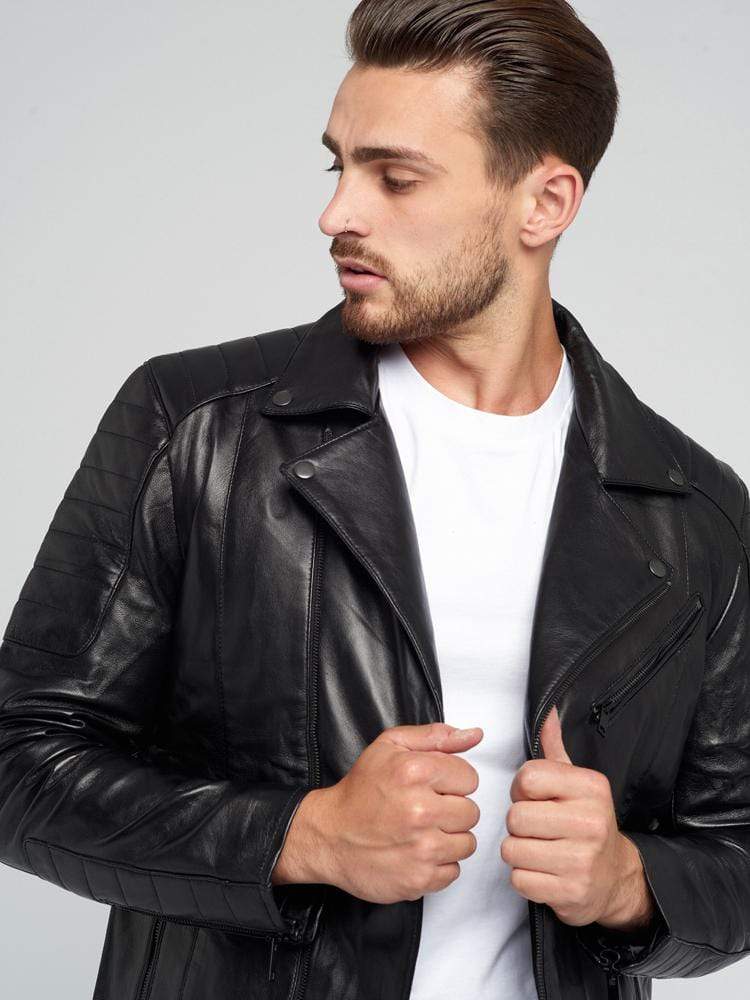 JAYDEN BLACK LEATHER JACKET