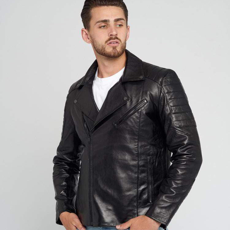 JAYDEN BLACK LEATHER JACKET