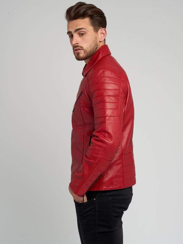 JAYDEN RED LEATHER JACKET