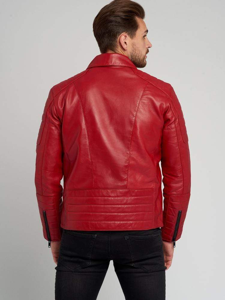 JAYDEN RED LEATHER JACKET