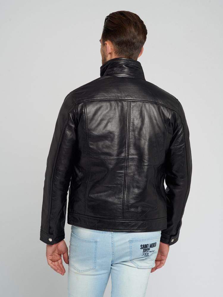 KEVIN BLACK LEATHER JACKET