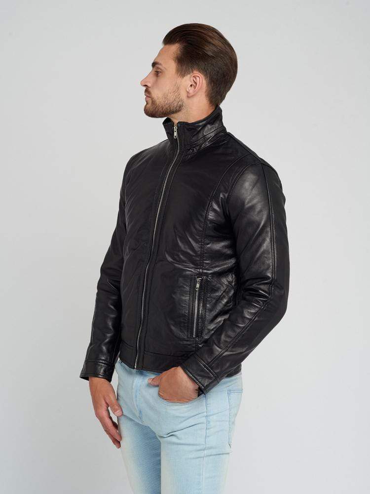 KEVIN BLACK LEATHER JACKET