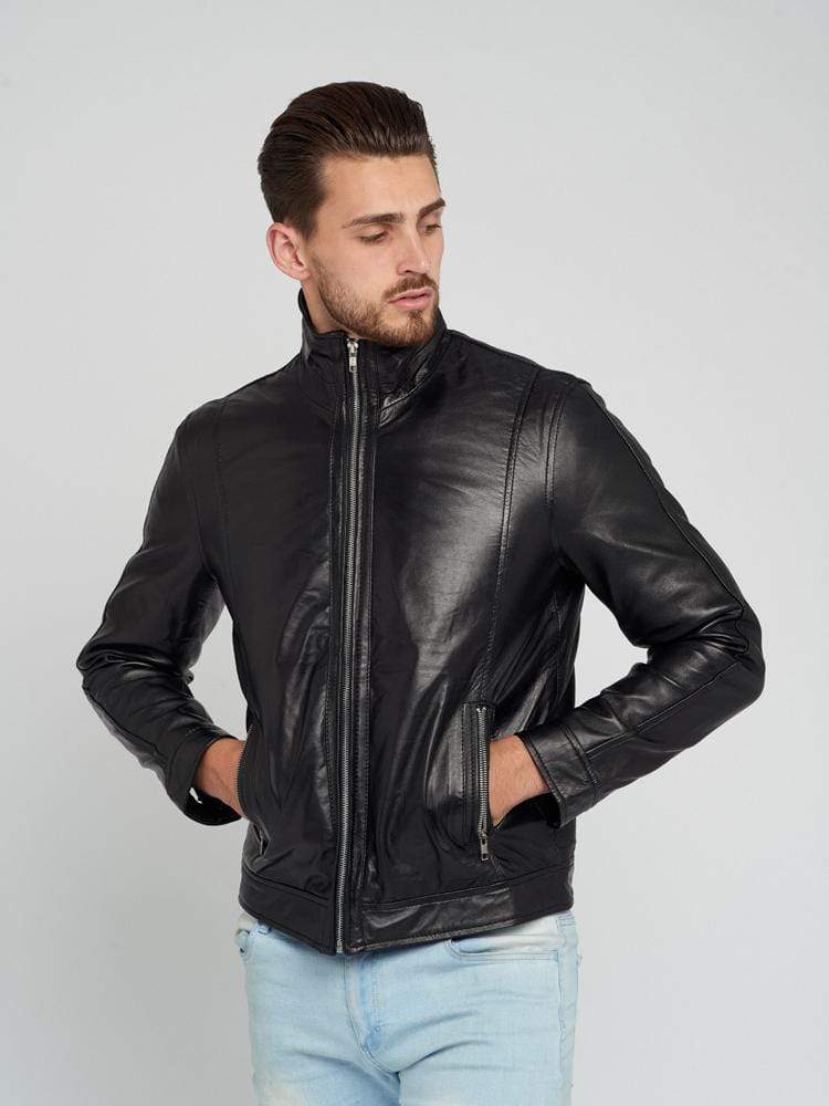 KEVIN BLACK LEATHER JACKET