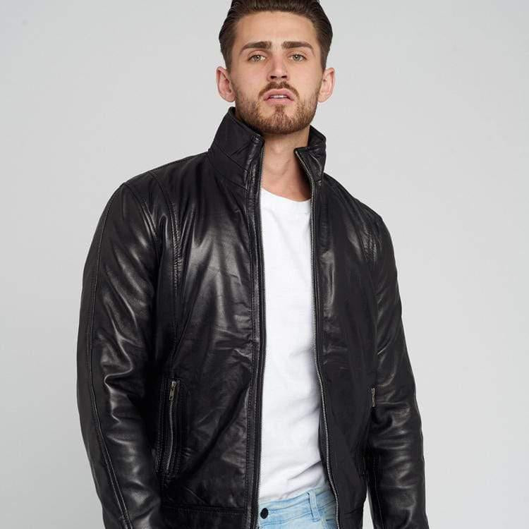 KEVIN BLACK LEATHER JACKET