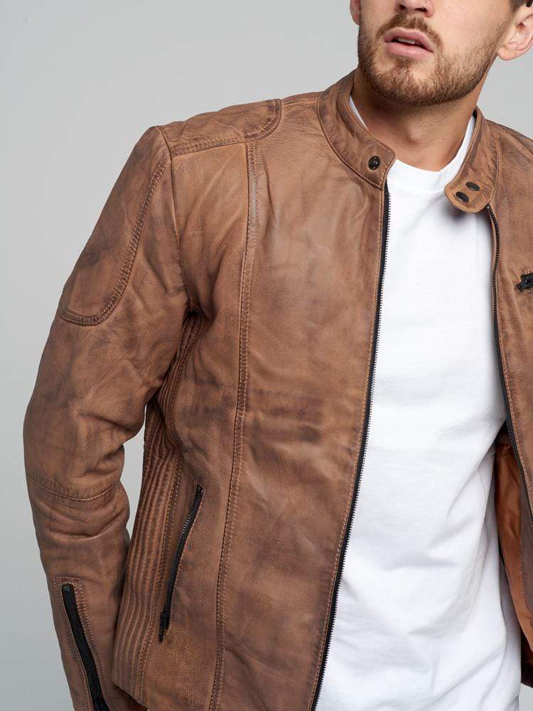 LEO BROWN LEATHER JACKET