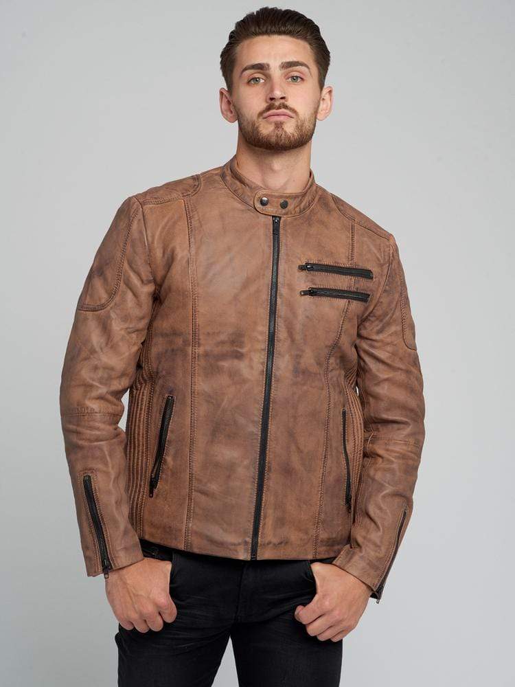 LEO BROWN LEATHER JACKET