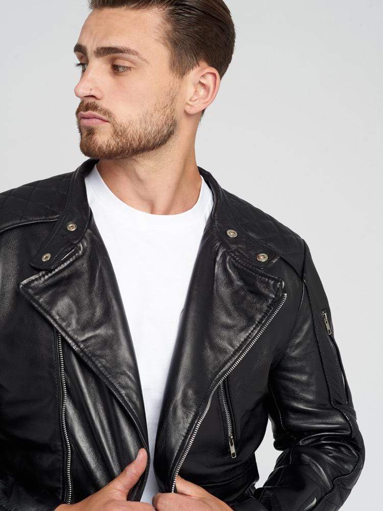 MURIEL BLACK LEATHER JACKET