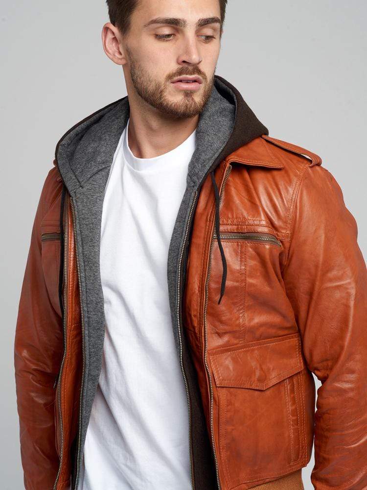 SHUMACK HOODED LEATHER JACKET