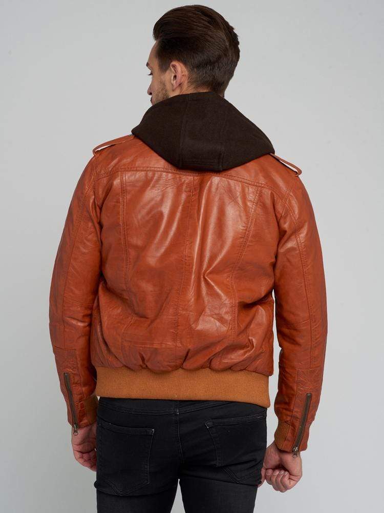 SHUMACK HOODED LEATHER JACKET