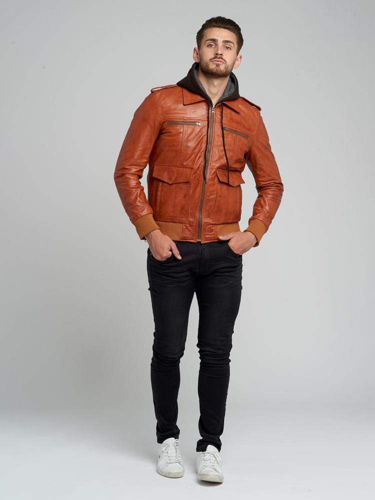 SHUMACK HOODED LEATHER JACKET