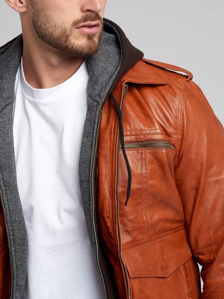 SHUMACK HOODED LEATHER JACKET