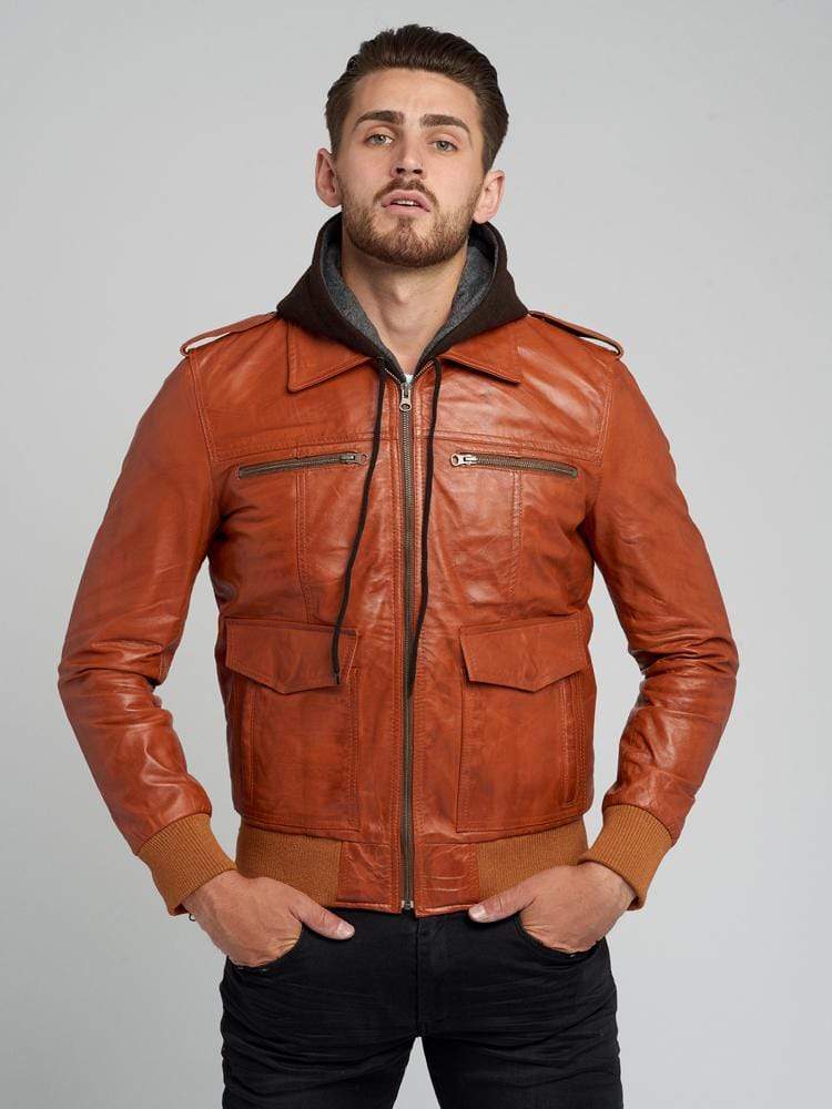 SHUMACK HOODED LEATHER JACKET