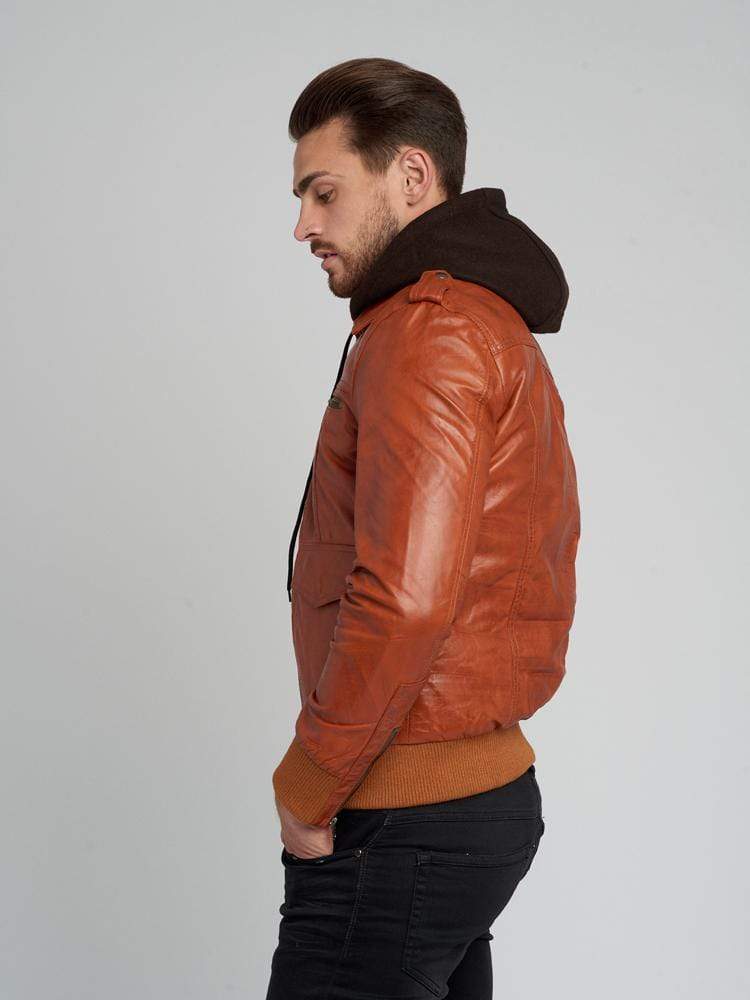 SHUMACK HOODED LEATHER JACKET